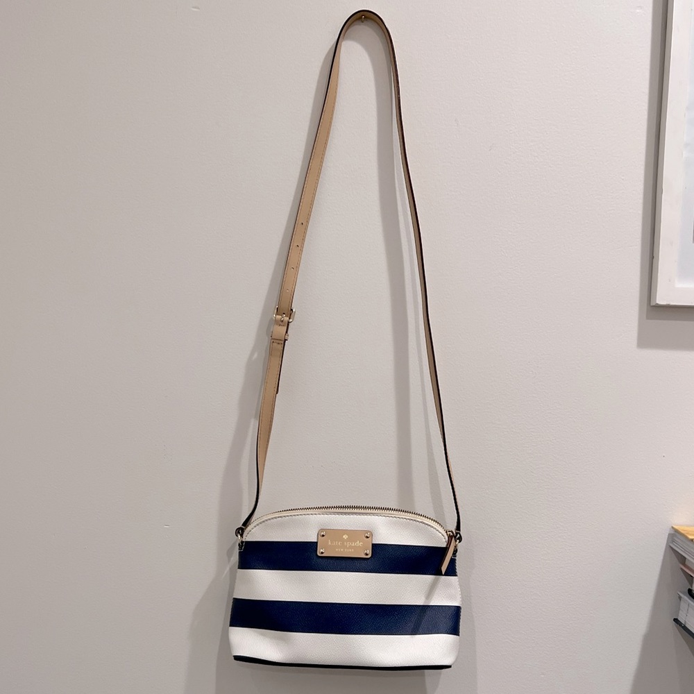 Kate Spade Striped Crossbody very gently used